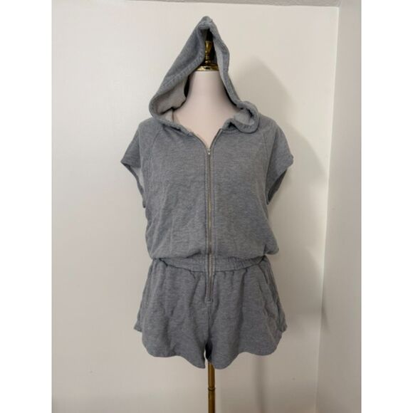 Spiritual Gangster Pants - Spiritual Gangster Peyton Hoodie Romper M Heather Gray Terry Athleisure